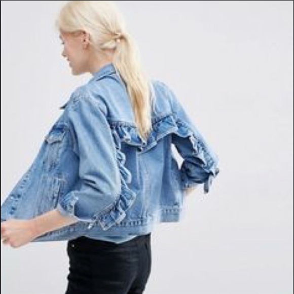 ruffle jean jacket
